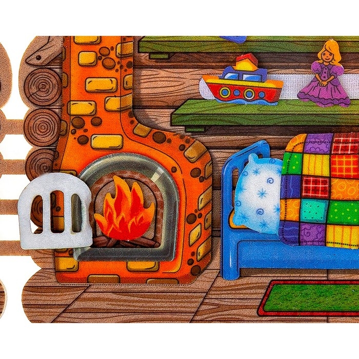 Развивающая книжка из фетра &laquo;Домик Дедушки Мороза&raquo;