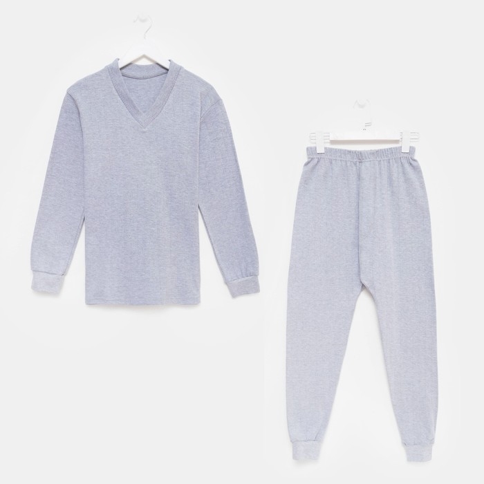 Комплект термо мужской (фуфайка, кальсоны) цвет серый меланж, р-р 50-52 Комплект термо мужской (фуфайка, кальсоны) цвет серый меланж, р-р 50-52