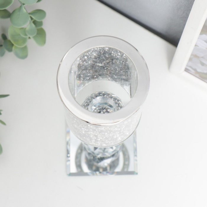 Подсвечник стекло на 1 свечу Подсвечник стекло на 1 свечу "Драгоценность" 25х8х8 см