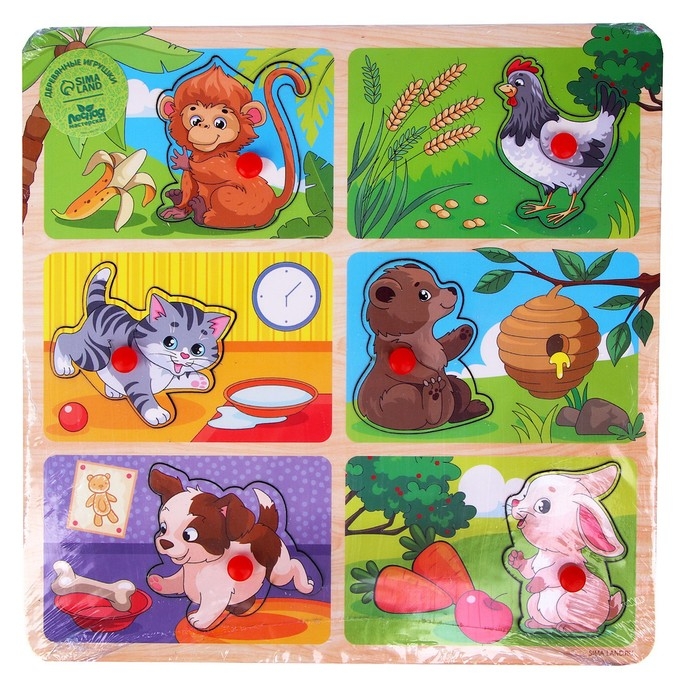 Рамка - вкладыш &laquo;Кто что ест&raquo;