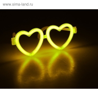Неоновые очки &laquo;Сердечки&raquo;, цвета МИКС