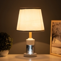 Лампа настольная "Луиза" 1х40Вт Е27 1х5Вт LED черный/дымчатый 25х25х43см