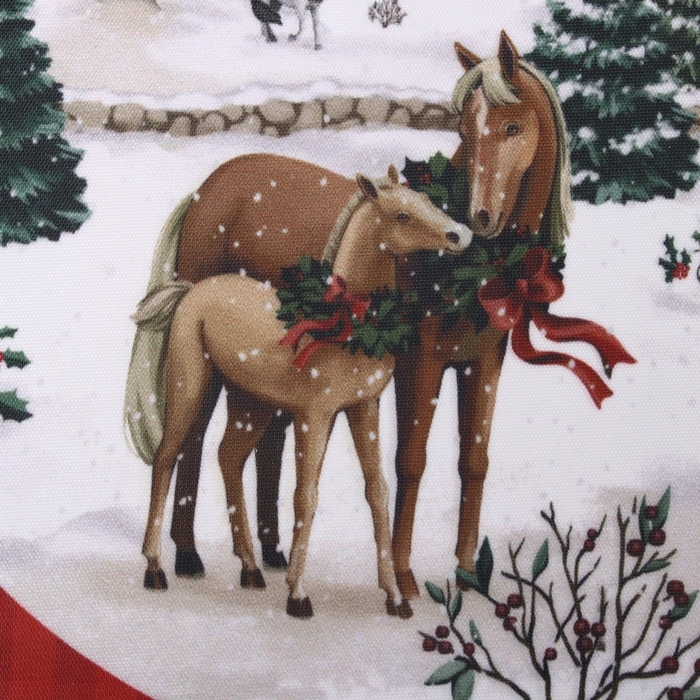 Новый год. Салфетка на стол "Уютное Рождество" 30х30см, 100% п/э, оксфорд 420 г/м2