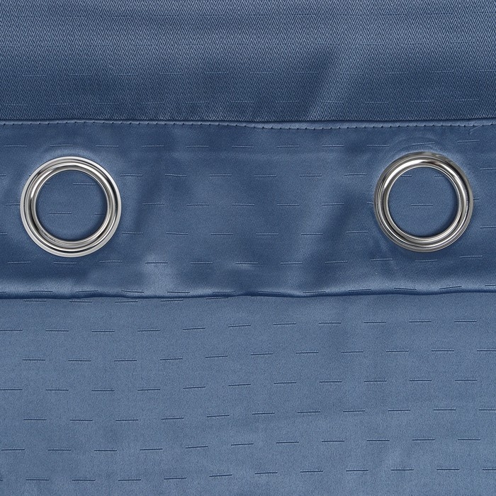 Штора портьерная Этель "Штрихи" цвет синий, на люверсах 270х300 см, 100% п/э