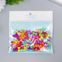 Бусины для творчества пластик "Яркие бантики" набор 120 шт 0,2х1х0,7 см
