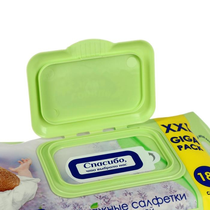 Влажные салфетки детские 0+ "СОЛНЦЕ И ЛУНА" с отваром лаванды, 180 шт.