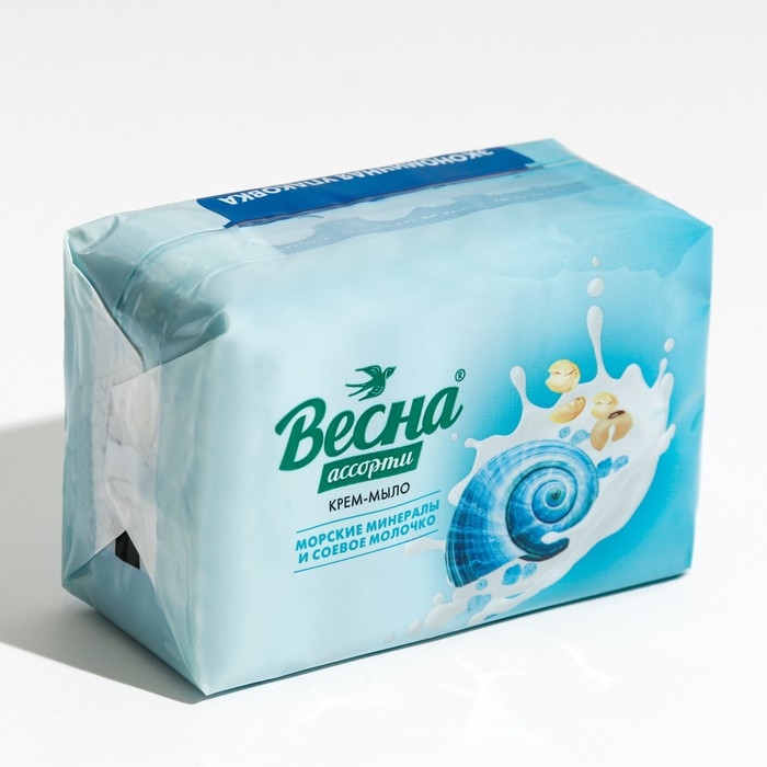 Туалетное мыло Туалетное мыло "ВЕСНА", морские минералы и соевое молочко, 300 г