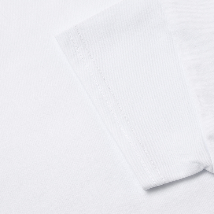 Футболка детская со спущенным плечом, цвет белый, рост 122 см