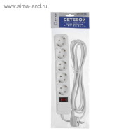 Сетевой фильтр 5bites SP5W-118 5S, 5 розеток, 3 м, 10 А, 3х0.75 мм2, с з/к, с выкл., белый Сетевой фильтр 5bites SP5W-118 5S, 5 розеток, 3 м, 10 А, 3х0.75 мм2, с з/к, с выкл., белый