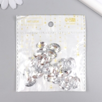 Декор для творчества пластик "Стразы овал. Серебро" набор 20 шт 1,3х1,8 см Декор для творчества пластик "Стразы овал. Серебро" набор 20 шт 1,3х1,8 см
