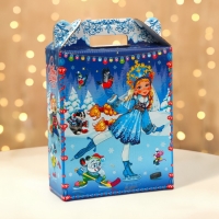 Новый год. Подарочная коробка новогодняя Подарок "Зимние забавы" 16,8 х 7 х 25 см. Новый год. Подарочная коробка новогодняя Подарок "Зимние забавы" 16,8 х 7 х 25 см.