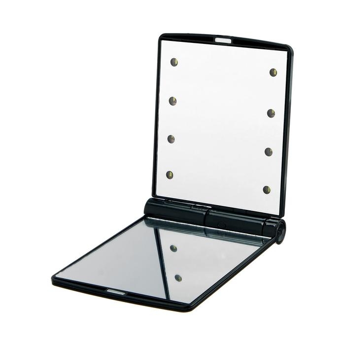 Зеркало Luazon, подсветка, 13.5 &times; 8.5 &times; 1 см, 8 диодов, МИКС