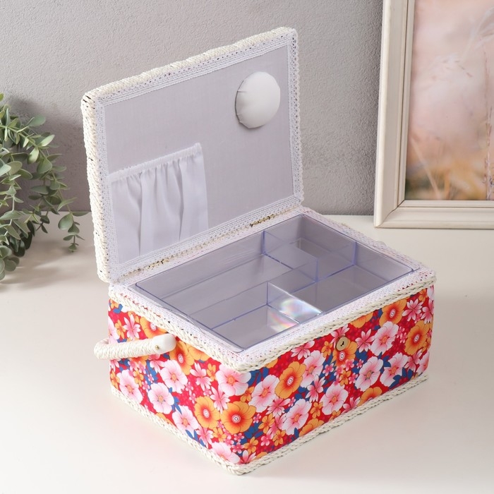 Шкатулка для рукоделия "Японский сад" 19х26х14,5 см