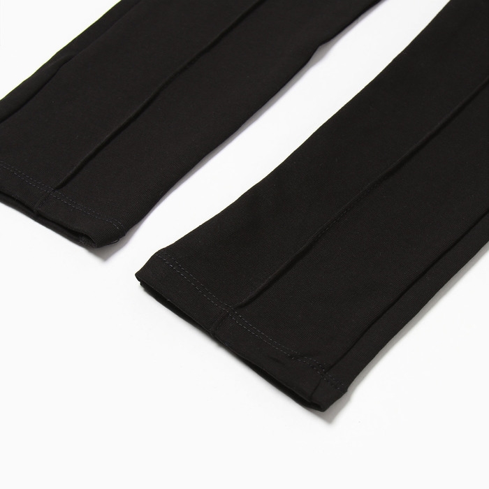 Леггинсы для девочки, цвет чёрный, рост 128 см