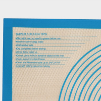 Армированный коврик с разметкой, силикон, 71&times;50,5 см, цвет синий