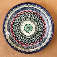 Ляган Риштанская Керамика "Узоры", 25 см, синий