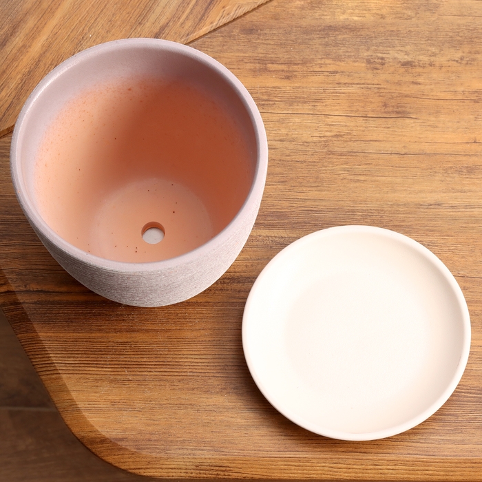 Горшок цветочный Халва сиреневый крокус №2, 1,4 л, d - 14,9 см