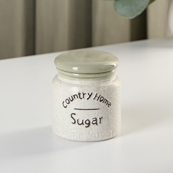 Набор сервировочный &laquo;Домик в деревне&raquo;, 2 предмета: банка для сахара 300 мл, молочник 300 мл, керамические, цвет белый