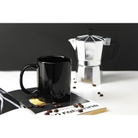 Кружка керамическая Доляна &laquo;Классика&raquo;, 390 мл, цвет чёрный