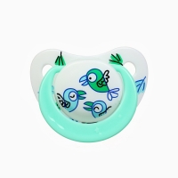 Соска - пустышка ортодонтическая «Птички», +6 мес., цвет зеленый Соска - пустышка ортодонтическая «Птички», +6 мес., цвет зеленый