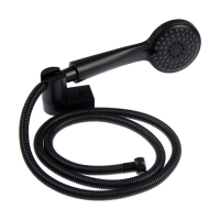 Смеситель для ванны Accoona A71126F, однорычажный, излив 350 мм, душевой набор, черный Смеситель для ванны Accoona A71126F, однорычажный, излив 350 мм, душевой набор, черный