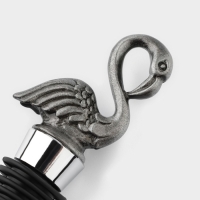 Пробка для бутылки Magistro «Фламинго», 11 см, цвет серебристый Пробка для бутылки Magistro «Фламинго», 11 см, цвет серебристый