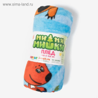 Плед Павлинка &laquo;МимиМишки&raquo;, размер 150х100 см, цвет голубой, аэрософт