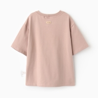 Футболка детская MINAKU:Basic line kids цвет бежевый, рост 134 см