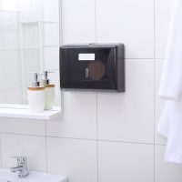 Диспенсер бумажных полотенец в листах, пластиковый, 27×20×10 см, цвет серый Диспенсер бумажных полотенец в листах, пластиковый, 27×20×10 см, цвет серый