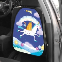 Накидка на сиденье автомобильное Cartage Единорожка, ПВХ, 60х45 см, европодвес Накидка на сиденье автомобильное Cartage Единорожка, ПВХ, 60х45 см, европодвес