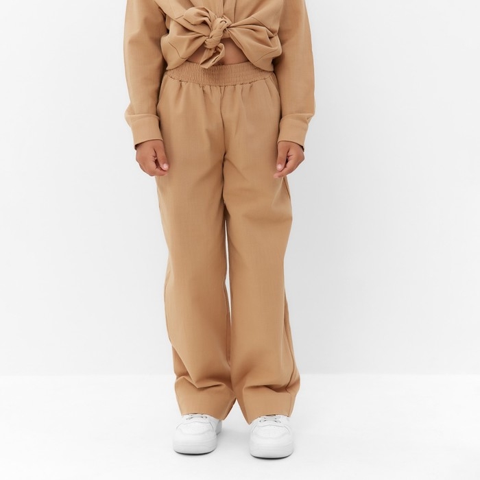 Костюм (рубашка и брюки) детский KAFTAN "Лен", размер 30 (98-104 см) бежевый