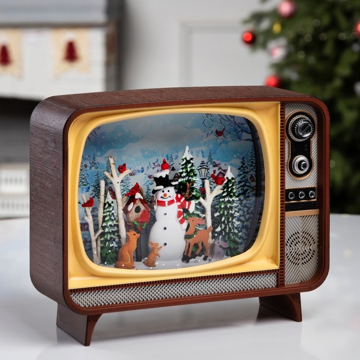 Фигура светодиодная &laquo;Новогодний огонек&raquo;, 21х12.1х17.1 см, музыка, батарейки ААх3 (не в комплекте), USB, свечение мульти