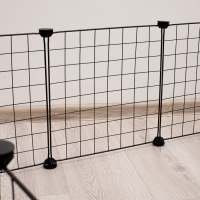 Вольер 12 секций, металлический, 105 х 105 х 35 см, (35 х 35 см звено), чёрный