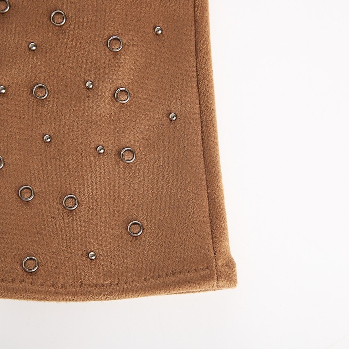 Перчатки женские, безразмерные, без утеплителя, цвет бежевый