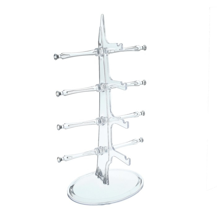 Подставка под очки 4 места, настольная 16&times;18,3&times;30 см, прозрачная