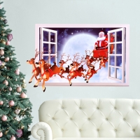 Наклейка 3Д интерьерная Новый год 70*50см Наклейка 3Д интерьерная Новый год 70*50см