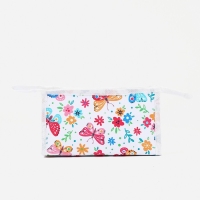 Косметичка на молнии, цвет белый/разноцветный Косметичка на молнии, цвет белый/разноцветный