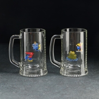 Набор кружек для пива &laquo;Приколисты&raquo;, 500 мл, 2 шт, рисунок МИКС