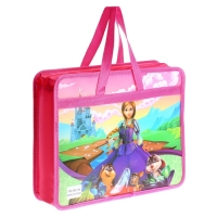 Папка с ручками пластиковая А4, 37 х 22 х 5 см "Принцесса" Папка с ручками пластиковая А4, 37 х 22 х 5 см "Принцесса"