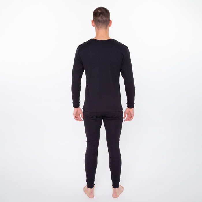 Термобельё (фуфайка,кальсоны) мужское НАЧЁС, цвет чёрный, размер 54