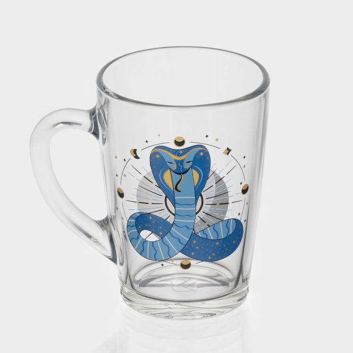 Кружка стеклянная кофейная &laquo;Мистические змеи&raquo;, 300 мл, МИКС