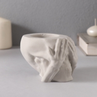 Подсвечник "Череп Прятки" 7*10см т.серый Подсвечник "Череп Прятки" 7*10см т.серый