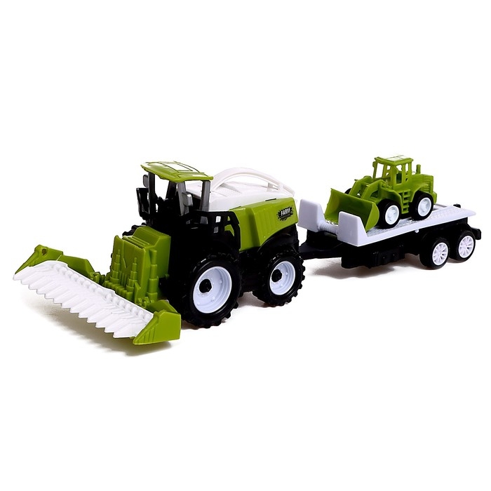 Комбайн инерционный &laquo;Фермер&raquo;, с трактором и прицепом, МИКС