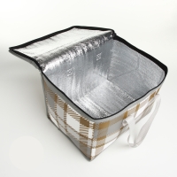 Термосумка на молнии, 14,5 л, цвет коричневый Термосумка на молнии, 14,5 л, цвет коричневый