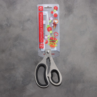 Ножницы кухонные Доляна &laquo;Профи&raquo;, 23 см, цвет чёрный