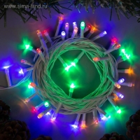 Гирлянда «Нить» 5 м, IP20, белая нить, 50 LED, свечение мульти, 8 режимов, 220 В Гирлянда «Нить» 5 м, IP20, белая нить, 50 LED, свечение мульти, 8 режимов, 220 В