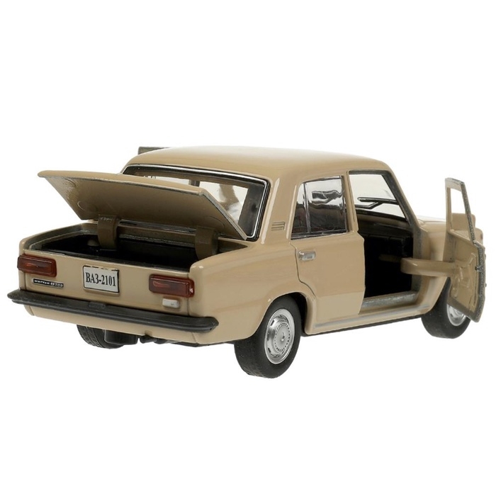Машинка металлическая «ВАЗ-2101», ретро - модель «Копейка», открываются двери, багажник, инерция, 12 см, бежевый Машинка металлическая «ВАЗ-2101», ретро - модель «Копейка», открываются двери, багажник, инерция, 12 см, бежевый