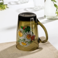 Кружка стеклянная &laquo;Букеты&raquo;, 300 мл, цвет МИКС