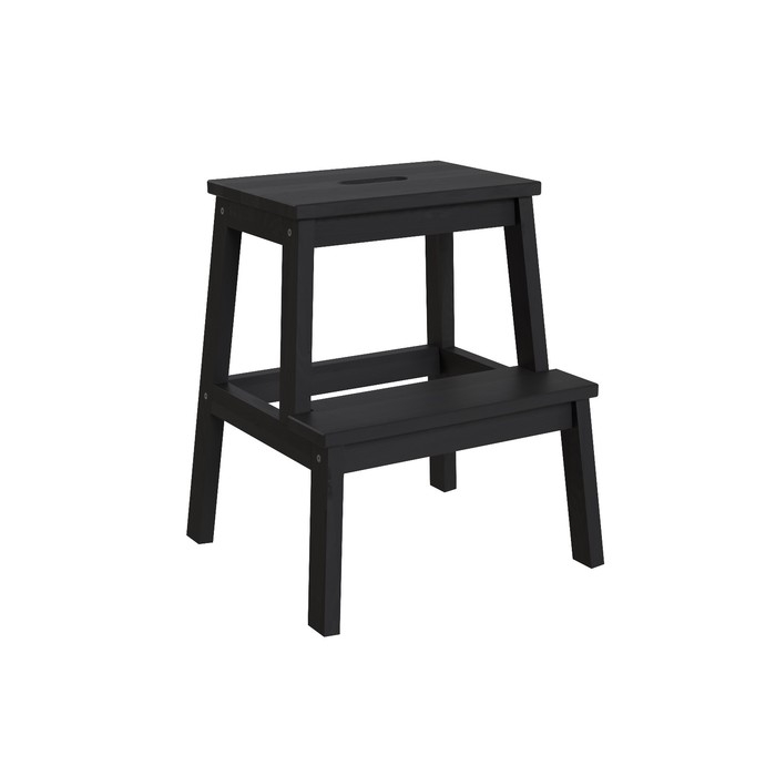 Стул-стремянка, Чёрная  430х390х500, Массив берёзы