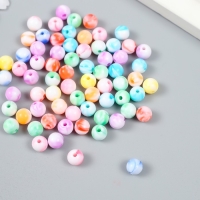 Бусины для творчества пластик "Разводы краски" цветные набор 20 гр 0,8х0,8х0,8 см Бусины для творчества пластик "Разводы краски" цветные набор 20 гр 0,8х0,8х0,8 см